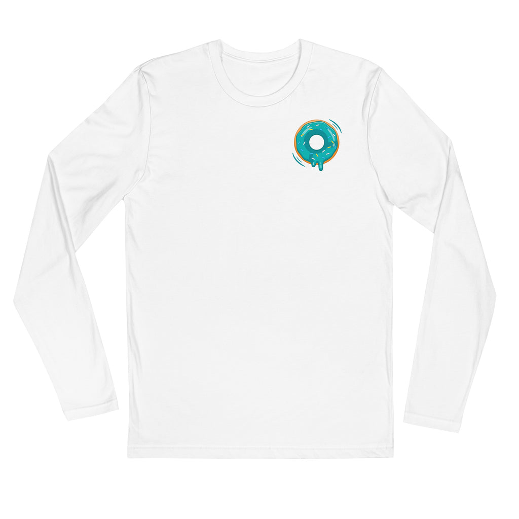 Teal Drip Glaze Long Sleeves T-shirt - Tac Do Donuts
